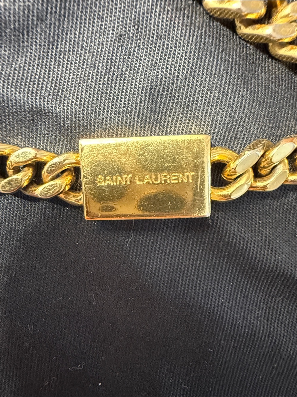 Saint Laurent Silver Metallic Minaudiere with Gold Hardware - Picture 5 of 11